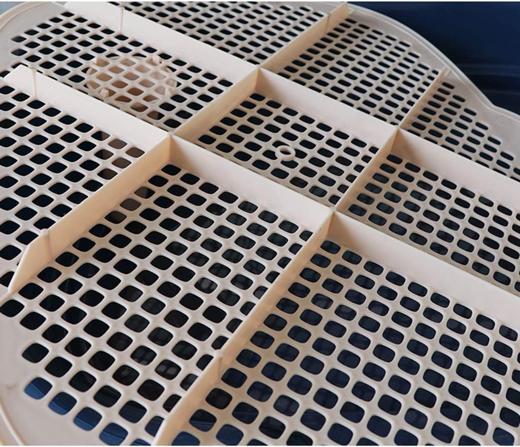 Puppy Potty Pet Litter Box, Indoor Training Dog Restroom Toilet Tray, Plastic Urine Pad Holder with Pee Post, Fence Removable Easy to Clean,Green,55X46x17cm : Pet Supplies