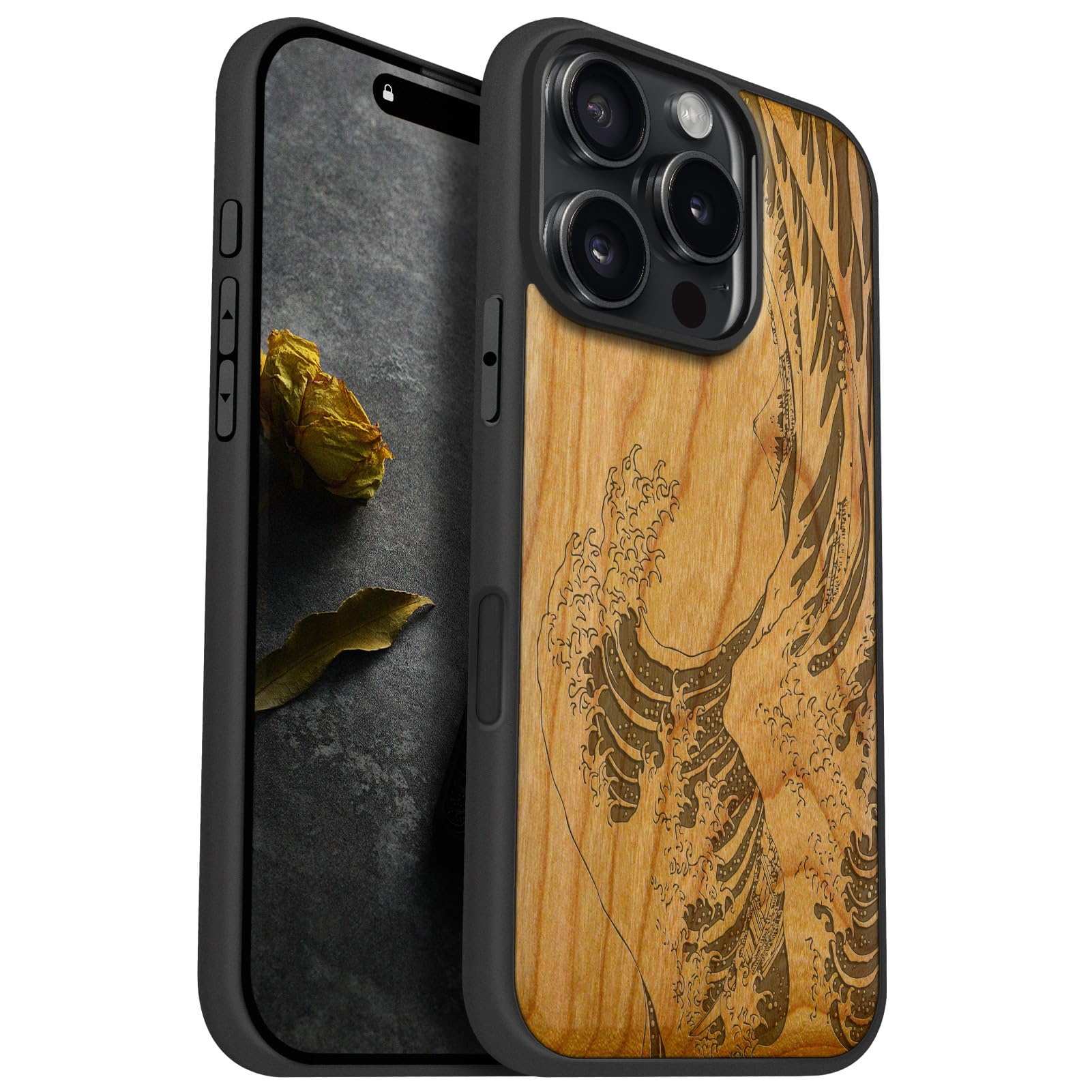 Case iPhone 16 Pro antichoc bois MagSafe protège objectif photo - 7