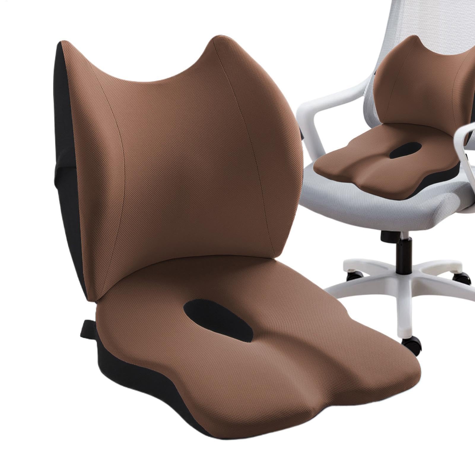 Cojín de Asiento y Soporte Lumbar Almohada Ergonómica Soporte Lumbar