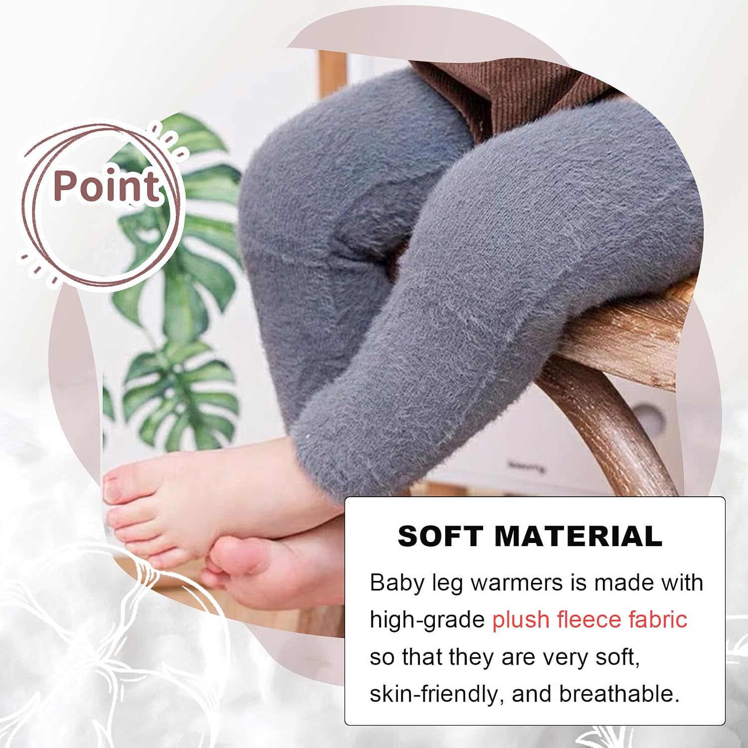 MOMSMENU Baby Leg Warmers Winter Infant Leg Warmers 3-24 Months for Kids Boys Girls 5 pairs