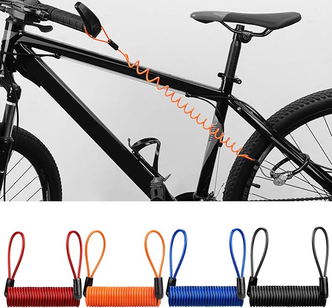 Cable recordatorio antirrobo para disco de moto naranja miniatura 2