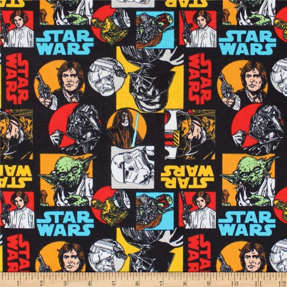 Camelot Fabrics Star Wars Characters Flannel Multi Fabric by the Yard