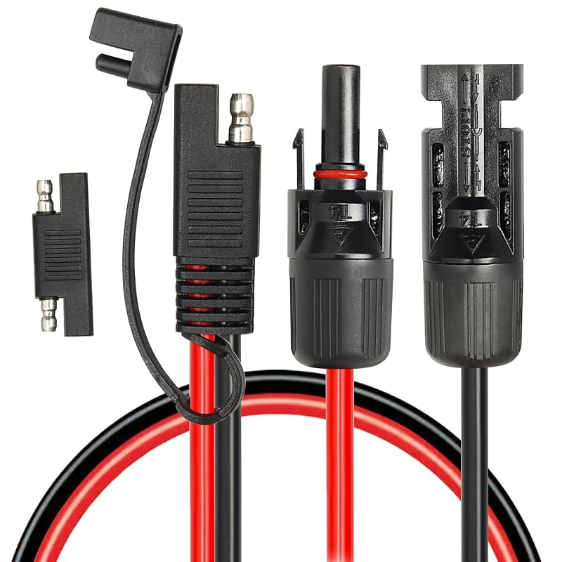 Cabo adaptador de painel solar para SAE MOOKEERF, extensão 10AWG de 1,80 m com adaptador de inversão de polaridade SAE