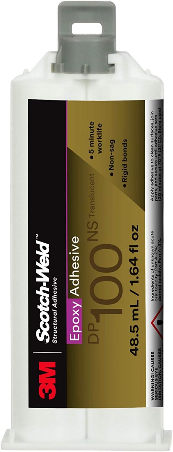 3M Scotch-Weld Epoxy Adhesive DP100NS, Translucent, 48.5 mL Duo-Pak