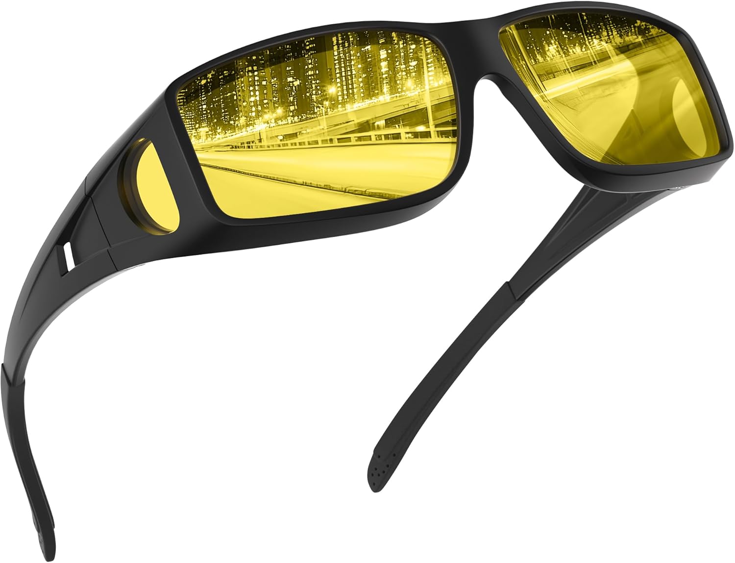 Night Vision Glasses for Driving Anti-Glare Fit-Over Eyewear Night Driving Glasses for Men/Women