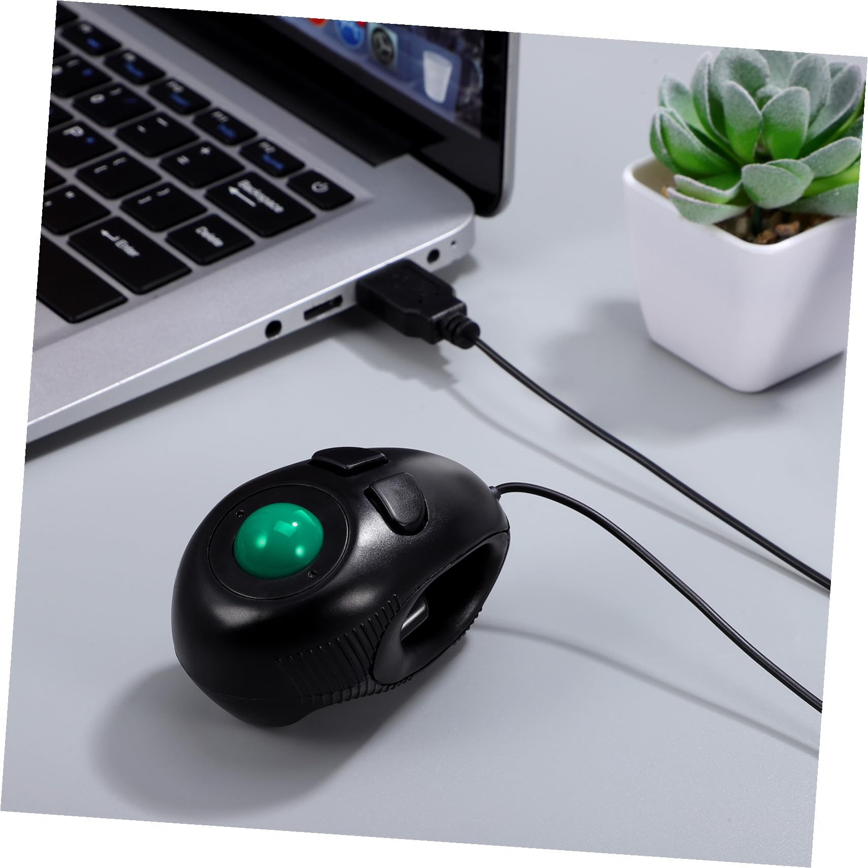 Mouse Trackball Ergonomico Cablato 4d Portatile Cavo USB Mini Mouse Trackball per Uso da Viaggio e Ufficio