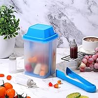 Vista 18 de Contenedor de pepinillos con colador, 2 recipientes de jalapeño de 40.5 onzas con pinzas, 4 botellas de salsa, tarro grande de plástico