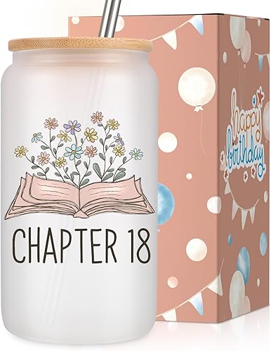 Chapter 18 Glass Cup, 18th - 18th Birthday Gifts For Sister