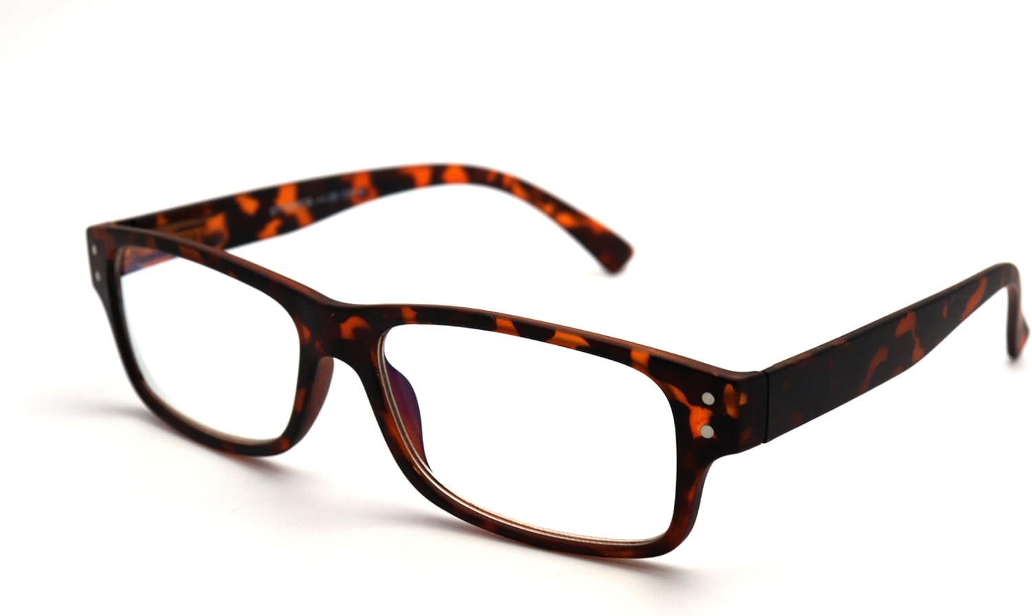 ColorViper basic square computer Amber tinted lenses reader Unisex spring temple Reading Glasses many sizes