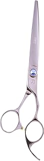 ShearsDirect Japanese 440C Professional Cutting Shears with Light Blue Gem Stone Tension and Anatomic Thumb, 8.5-Inch