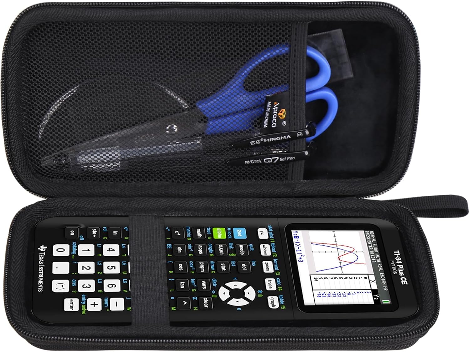 Aproca Calculator Case Compatible with Texas Instruments TI-84 Plus CE / TI-84 Plus / TI-83 Plus / TI-89 Titanium / TI-85 / TI-86 Color Graphing Calculator -Black (Case Only)
