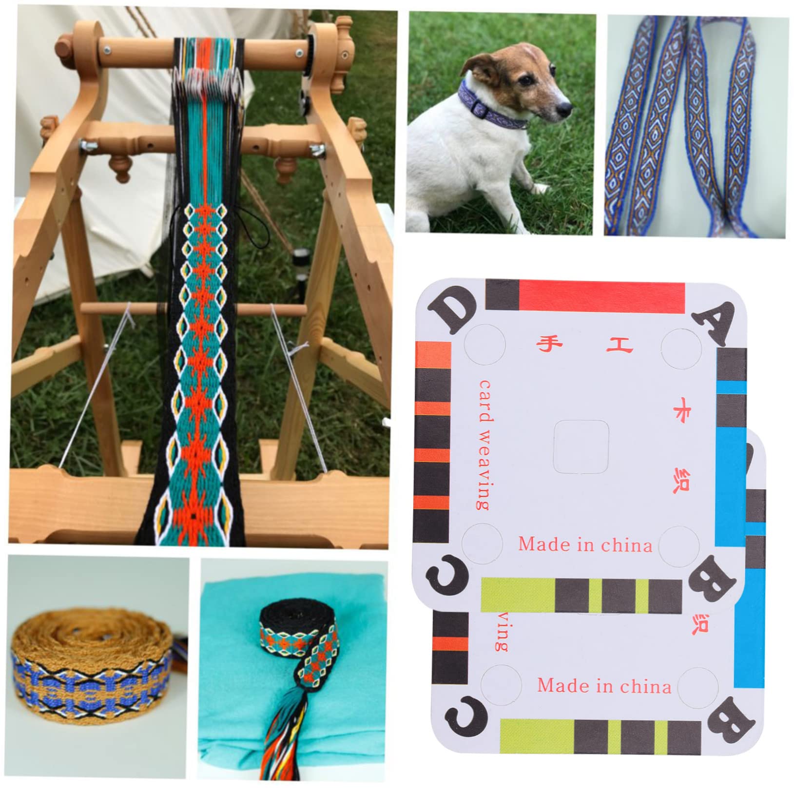 HAPINARY Professional Weaving Cards 100pcs Large Cards for Paper Tablet Tool Included Weaving Craft