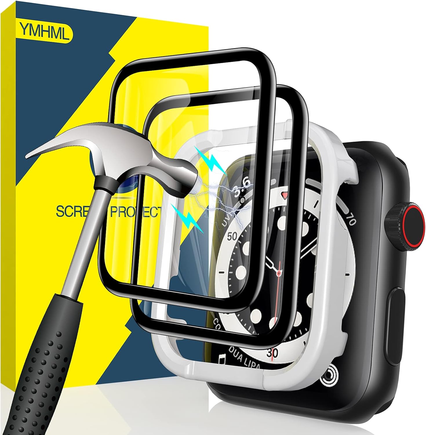 YMHML [ 8 Pack ] Compatible for Apple Watch Series 7 Screen