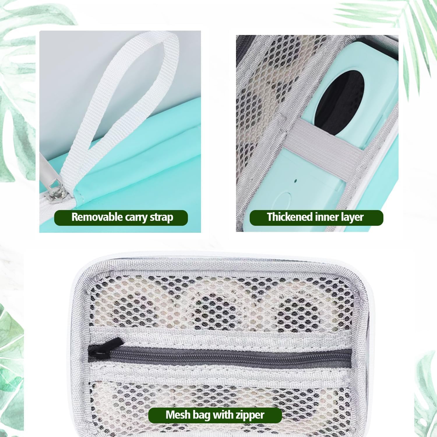 Label Maker Case Compatible with Phomemo D30 D35 /Nelko P21/JADENS D110/NIIMBOT D11/D110/Memoking T02 Label Maker Macnine with Tapes, Store Bag image 5