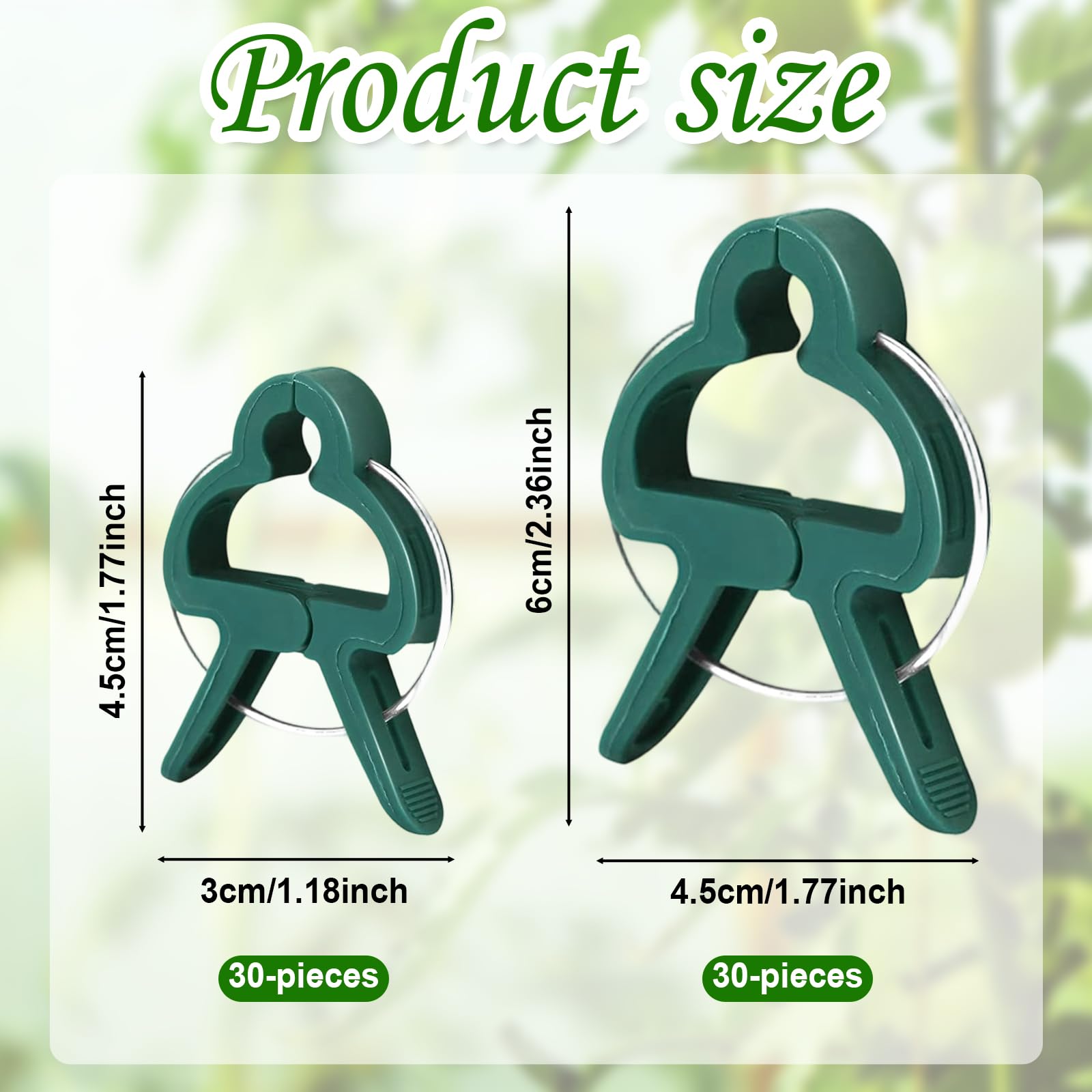 Attache Plante, Pince Attache Tomate, Clip de Support pour Plante, Clips Plantes Grimpantes, Attaches Tomates Clips Réutilisable pour Fixer et Soutenir Plantes, Légumes, Fleurs et Fruits (60PCS)