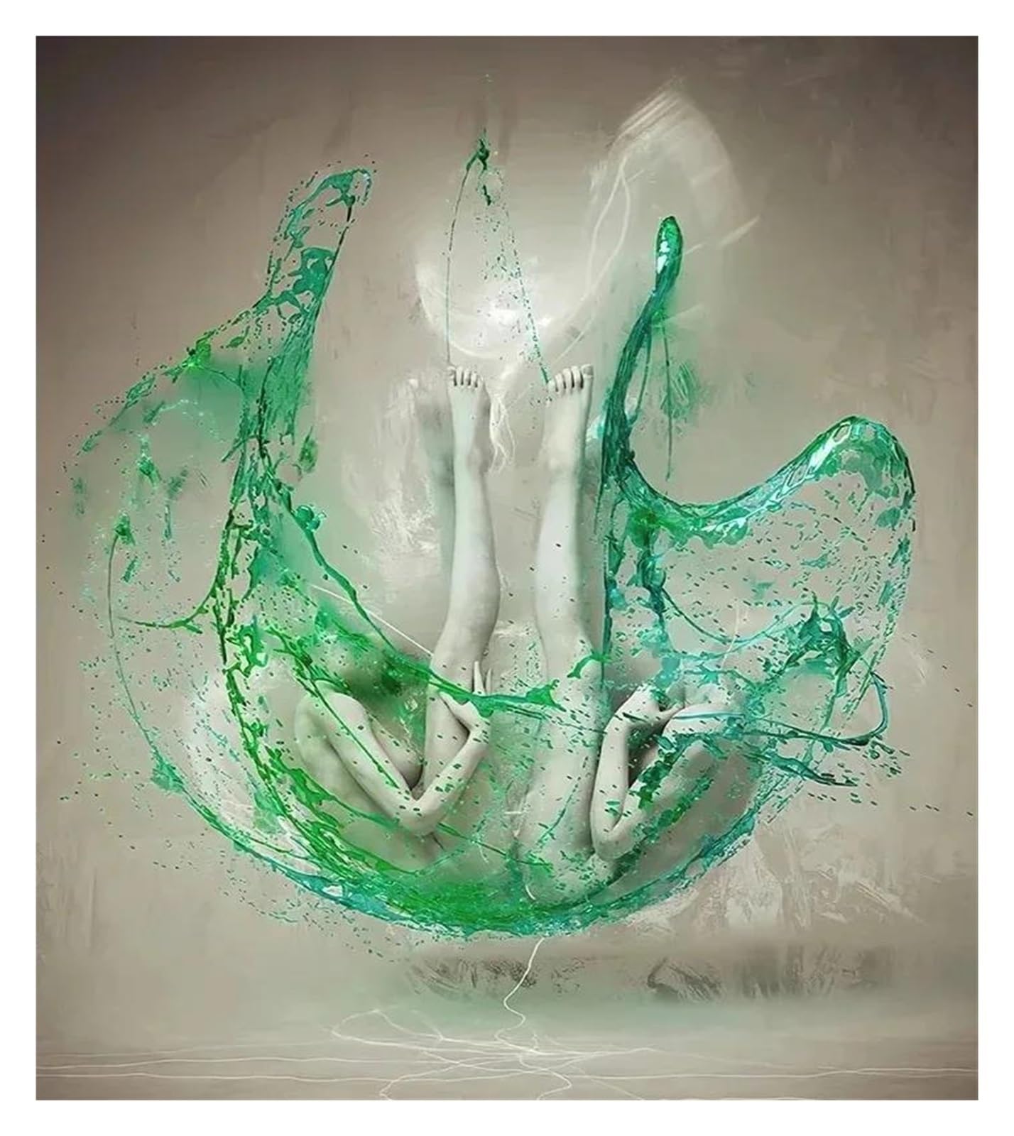 Cuadro sobre lienzo de arte corporal para sala de estar de 20x30cm