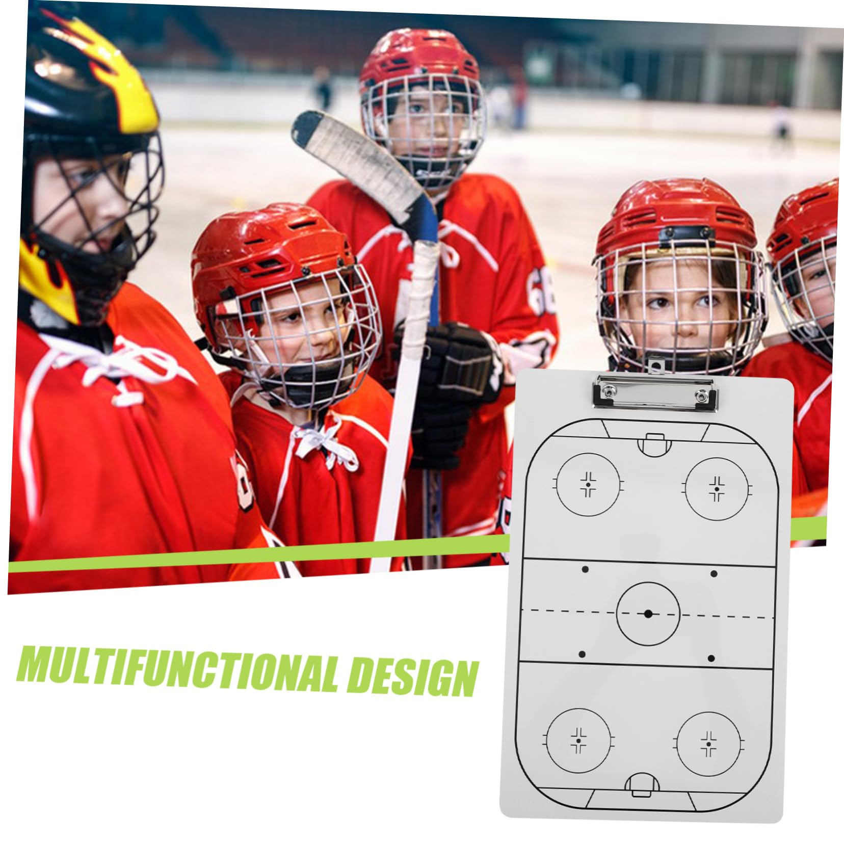 Toddmomy Pizarra Blanca De Hockey para Entrenadores, Tablero Táctico Borrado En Seco, Superficie Duradera, Portátil y Ligera, Herramienta De Estrategia para Hockey sobre Hielo y Deportes De Equipo