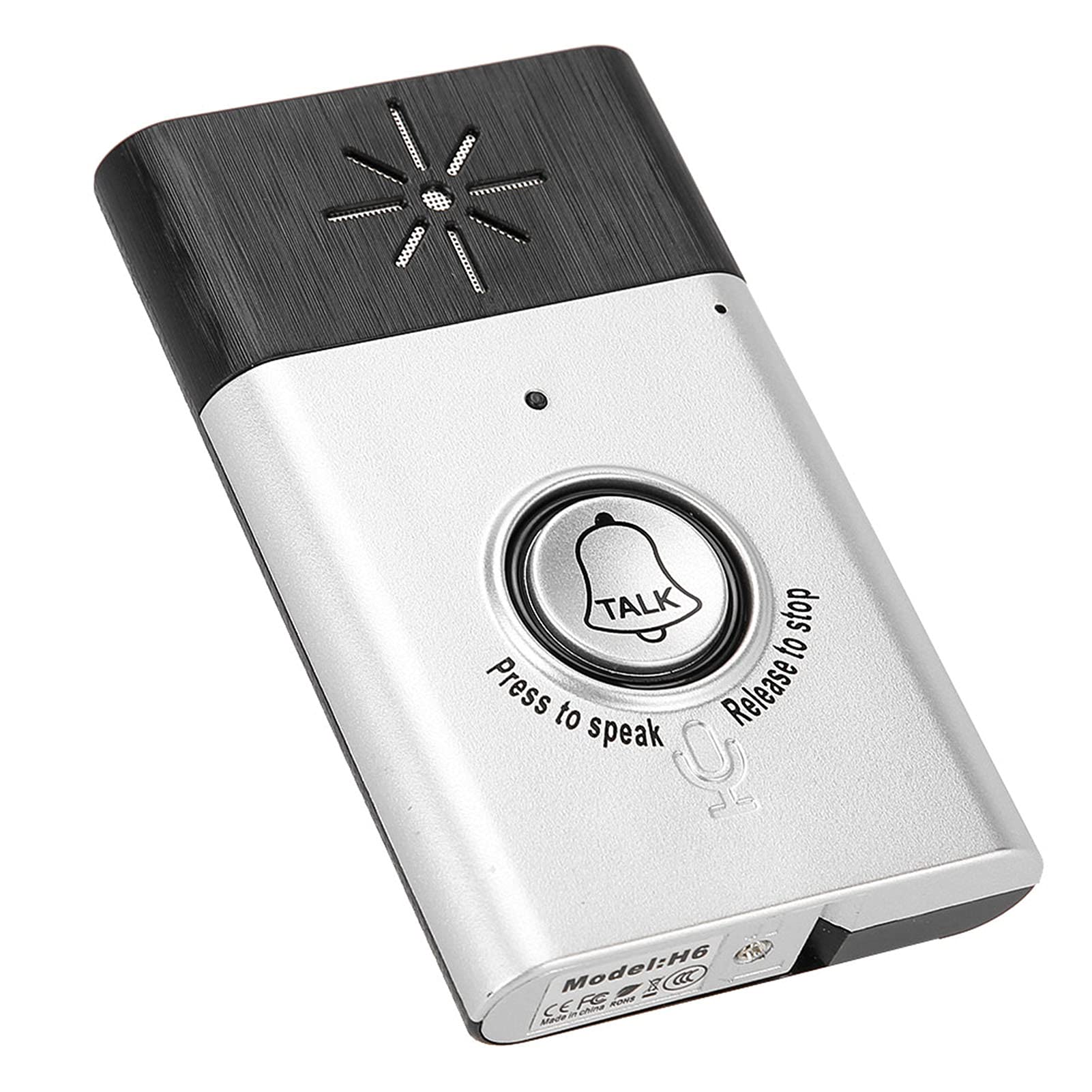 Kit de Timbre inalámbrico,intercomunicador de Voz de Doble vía,Timbre de Voz Inteligente inalámbrico,de intercomunicación Exterior Interior,de intercomunicación con Altavoz