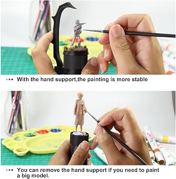 WH01 Painting Handle for Wargame Miniautres with Model Bases (Black)