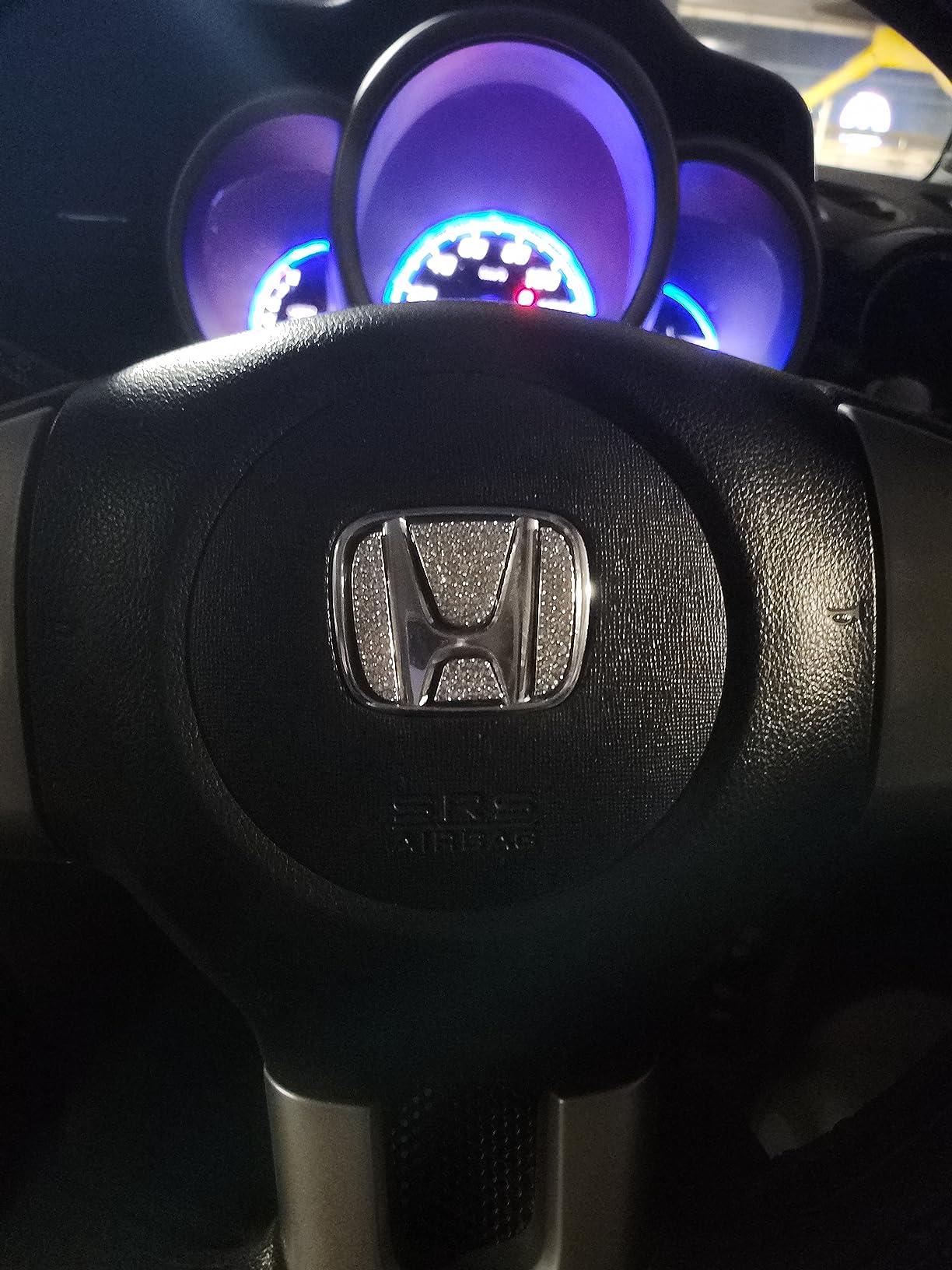 Amazon Bling Steering Wheel ロゴキャップ ホンダ用 DIY ダイヤモンドクリスタルエンブレム アクセサリー