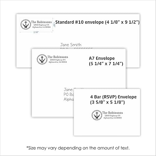 Miniatura 7 de Sello de dirección de devolución personalizado, autoentintado, pre-entintado con tinta negra, sello de goma personalizado para correos personales y