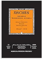 Vista 6 de Almohadilla de papel de acuarela Arches, 140 libras, prensa fría, 9"x12