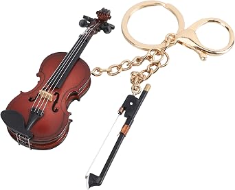 Musical Instrument Keychain, Miniature Violin Keychain,Musical Instrument Gift,Christmas Ornament