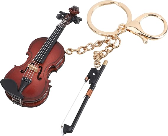 Musical Instrument Keychain, Miniature Violin Keychain,Musical Instrument Gift,Christmas Ornament