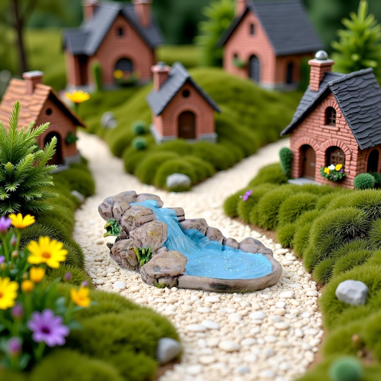 Blue DIY Miniature Water Pool Fairy Garden Decor - Image 2