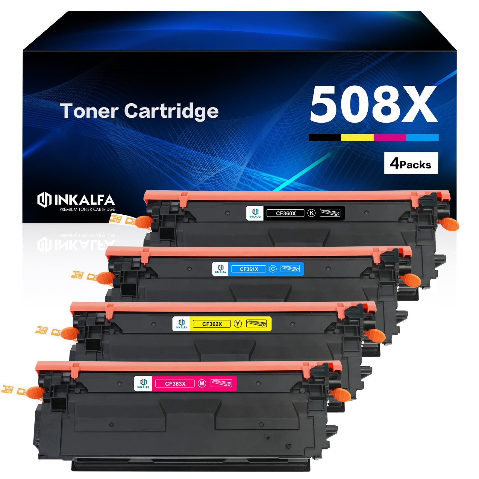 219A 219X MFP 3302FDWG Toner: Mit Chip Kompatible Ersatz für HP 219A 219X für Color LaserJet Pro MFP 3302FDNG 3302SDWG 3302FDW 3302SDW 3302FDN 3202DN 3202DW Schwarz Cyan Magenta Gelb 219 4-Pack