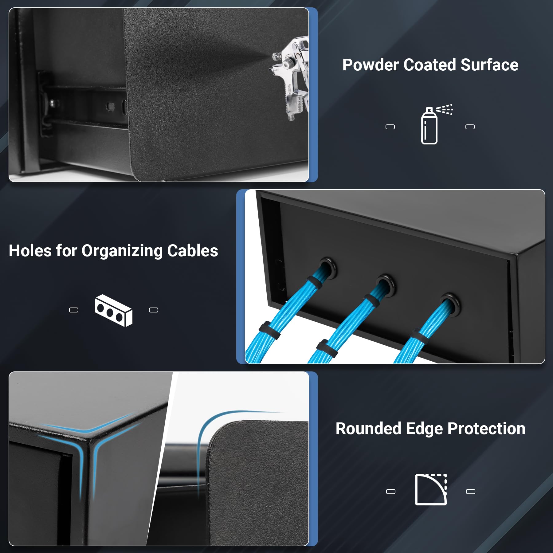 Snapklik.com : 4U Rack Mount Drawer, Server Rack Drawer w/Combination ...