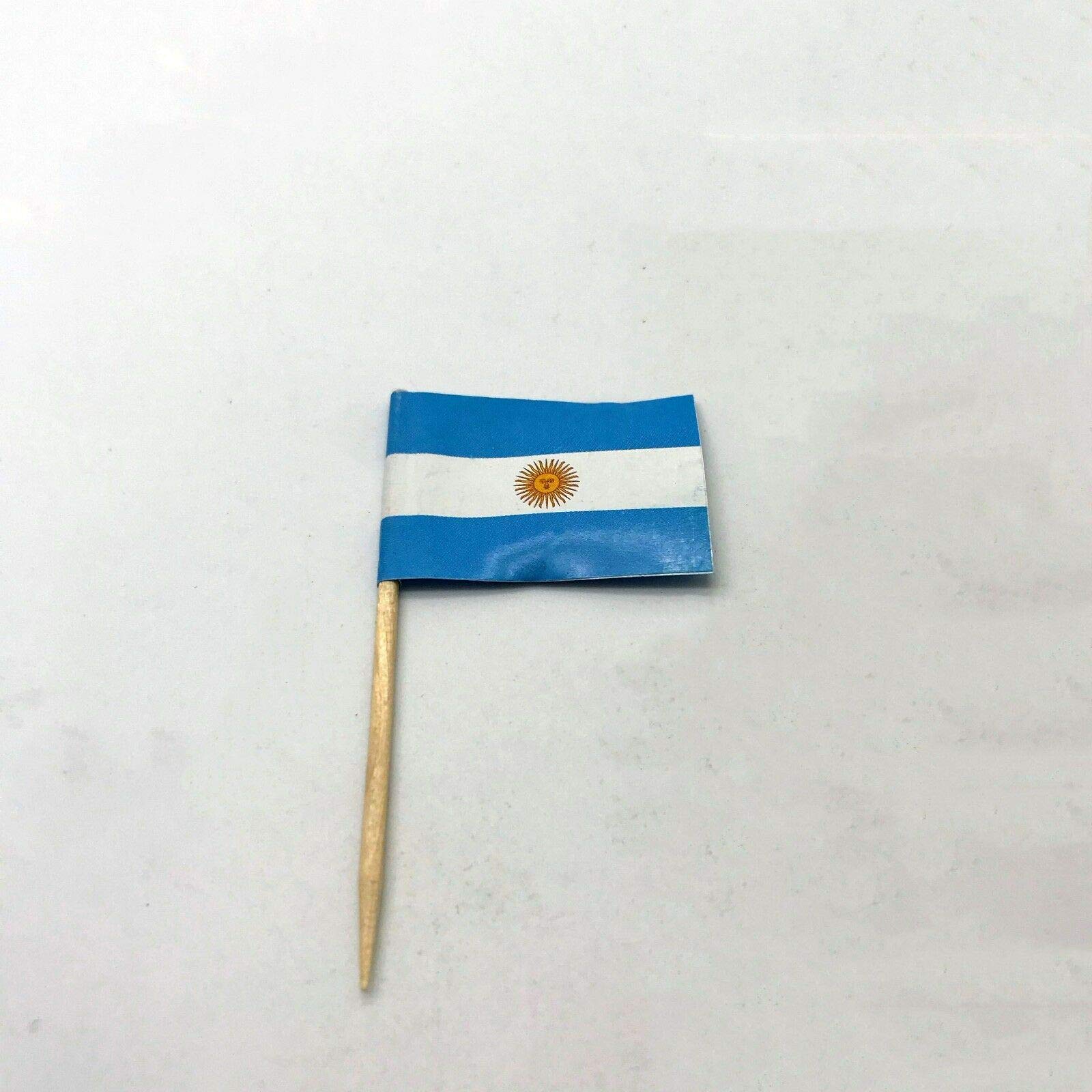 Be-Creative Argentina Toothpicks Mini Flag Paper Cupcake Sticks Party Cocktail Catering Countries Deco