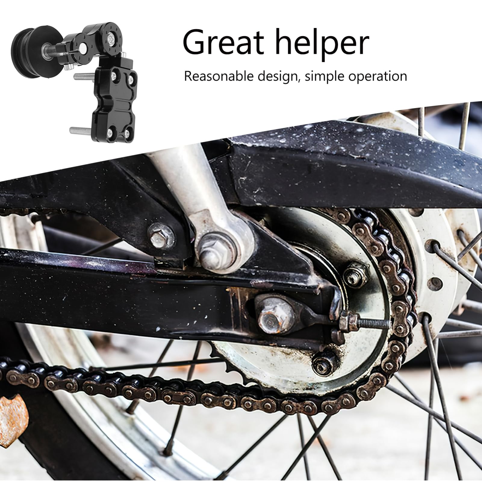 MAGICLULU Kettenspanner-führungsbaugruppe aus Aluminiumlegierung für Motorradketten Passend zu Kettenspanner-motorradführung und Kettenführungswerkzeug Kompatibel mit Offroad-fahrzeugen