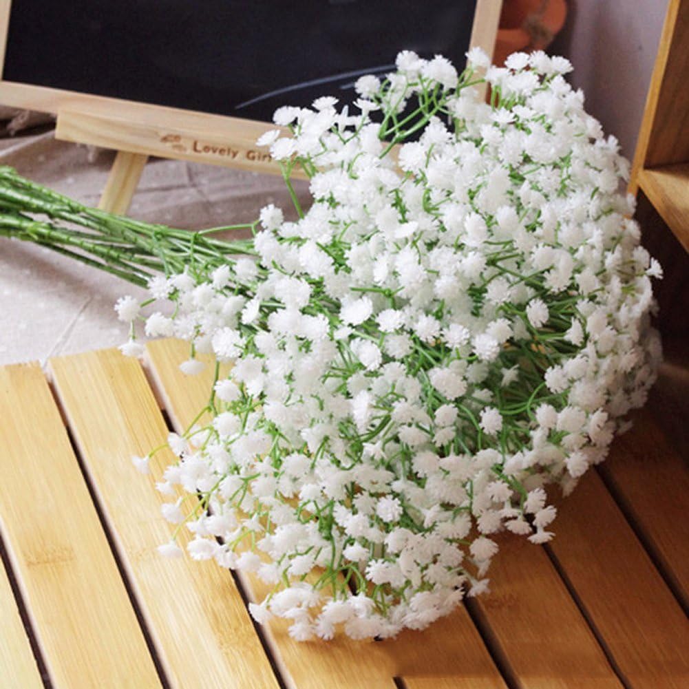 Chisatoo Plastic Artificial Baby Breath Gypsophila Flower Wedding Home Decor Gift