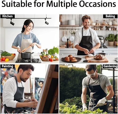 Miniatura 7 de Castle Fairy Delantal de cocina de flores rústicas Acuarela Hojas Delantal floral