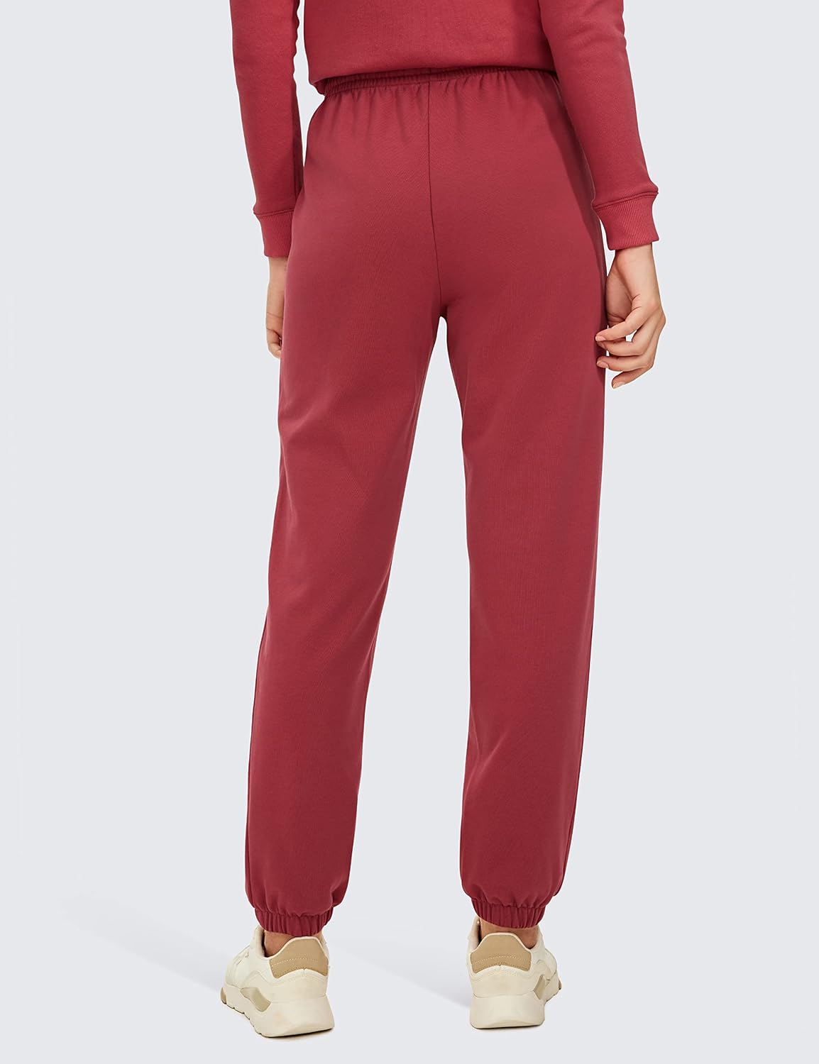 CRZ YOGA Cinch Bottom Sweatpants Women High Waisted, Thick Cotton Sweat Pants with Pockets Casual Lounge Athletic Joggers - Image 4