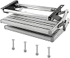 Electric Retractable RV Stairs,Aluminum Manual Pull Out Drop Down Folding Step, Non-Slip Design,for Motorhome RV Campervan Caravan Manual-Double-layer