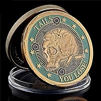 Vista 2 de Buena suerte cabezas colas desafío moneda, cabezas que ganamos colas que pierdes