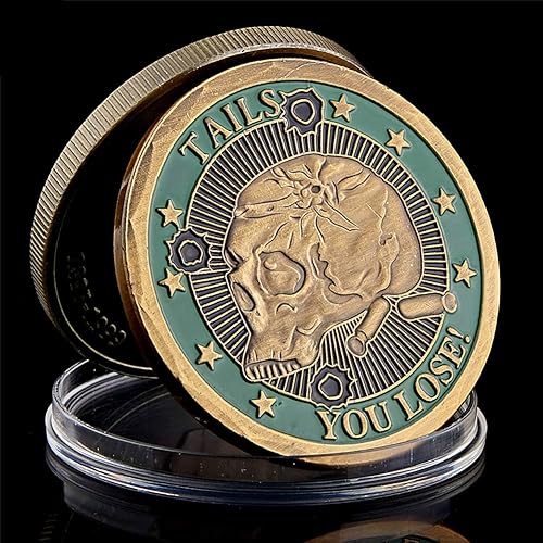 Miniatura 2 de Buena suerte cabezas colas desafío moneda, cabezas que ganamos colas que pierdes