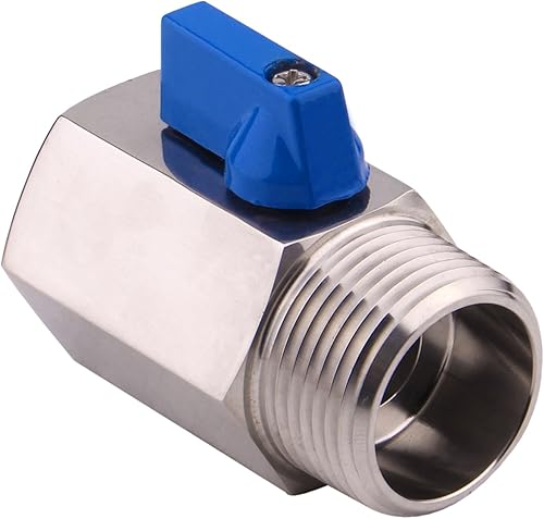 Miniatura 3 de DERNORD Válvula de bola de acero inoxidable Mini rosca NPT (1" hembra y macho)