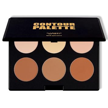 Elizabeth Mott Bronzer Contour Palette with Highlighting Powder 6 Blendable Shades for Natural Glow Long-Lasting, Lightweight, Cruelty-Free & Paraben-Free Makeup Contouring Kit for All Skin Tones