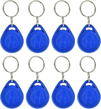 100 Pcs RFID Proximity ID Card,Token Tags Key Fobs Keychains RFID Proximity Card Key 125Khz RFID Access Control Keyfobs for Door Electric Lock System ID Card