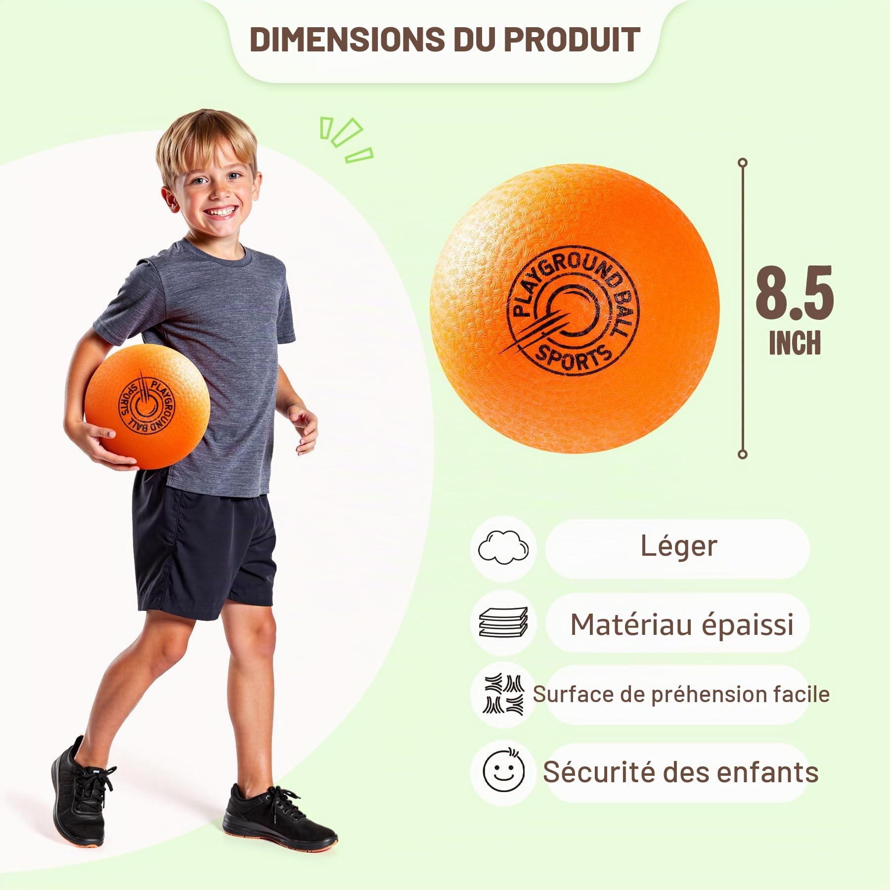 INPODAK Ballons de Jeux 8.5 Pounces Kickball Dodgeball Set Ballon Gonflable avec Pompe RainbowBall Balle Rebondissante Souple Balle pour Jardin et Plage