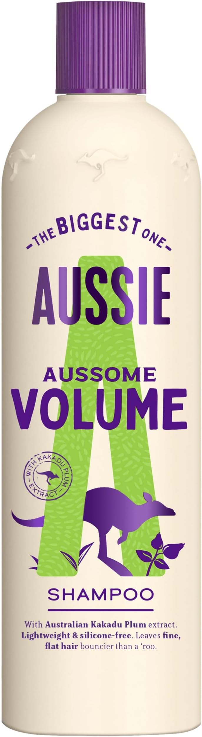 Aussie Aussome Volume Shampoo, Lightweight Vegan Formula, Brings Fullness & Bounce Back To Fine & Flat Hair, With Kakadu Plum Extract, Silicone Free, Cruelty Free, 675ml