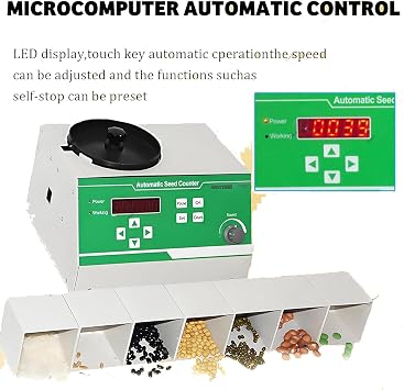 High-Speed Automatic Counter Machine, LED Digital Display, 7-Speed Adjustable, Count Capacity 1-99999 for Seeds, Pills, Small Parts