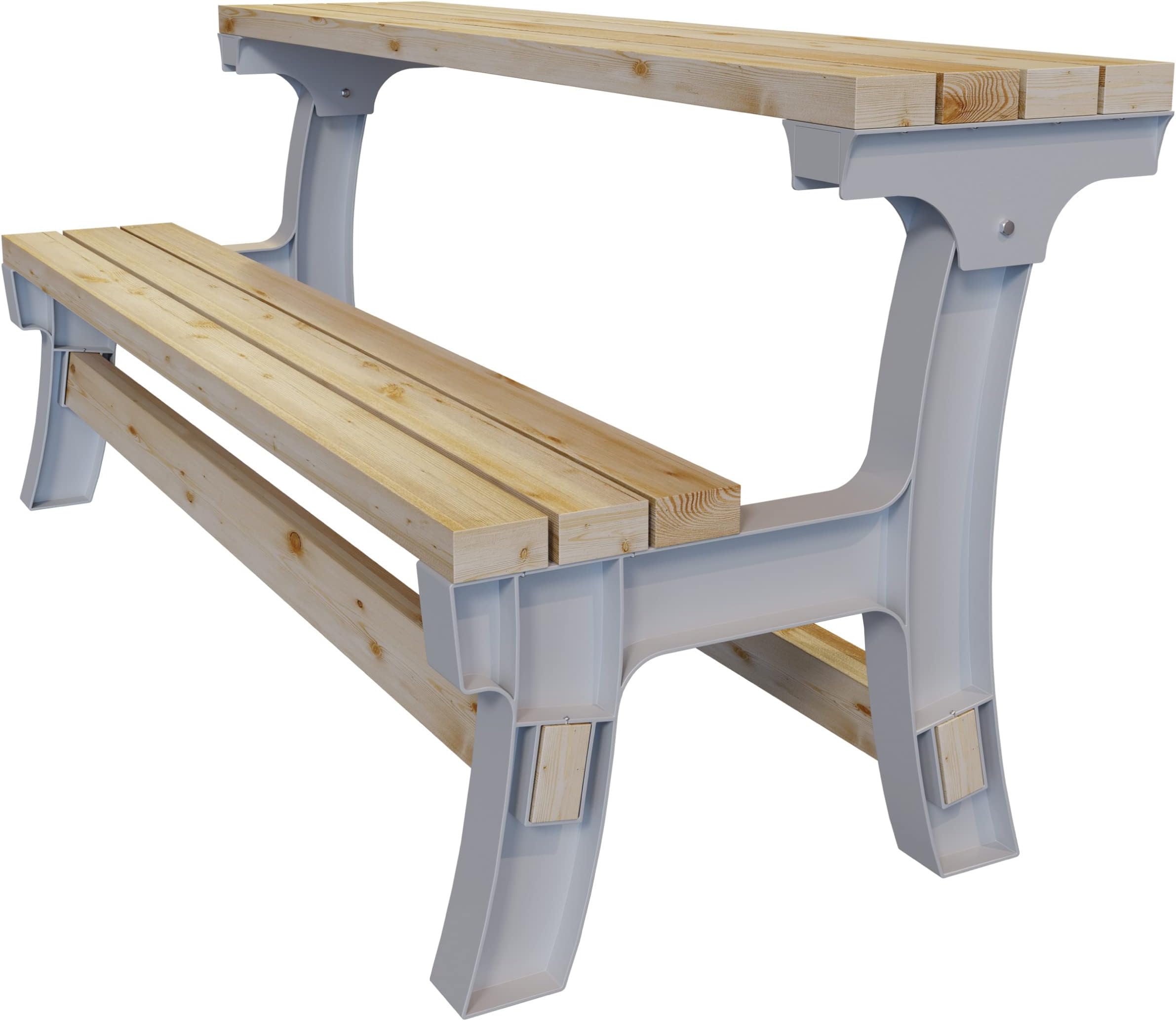 2 X 4 BASICS 90110ONLMI Flip Top Bench Table Kit, 6" D x 28.25" W x 34" H, Sand
