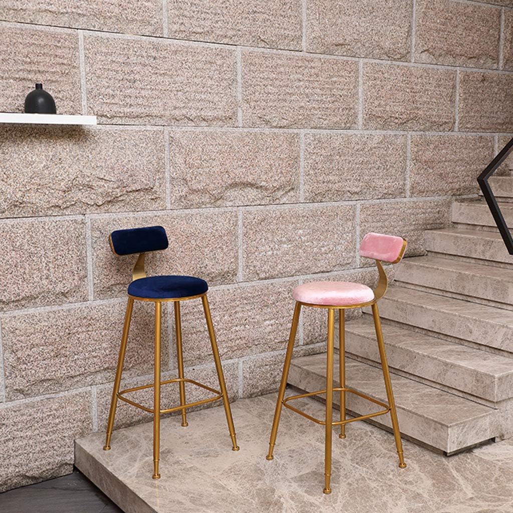 65/75 cm Velvet Bar Stool Chair Covers with Backrest,Elastic Seat Home Soft Chair Slipcover Chair Protector for Kitchen Breakfast Counter Chairs Bar Stools
