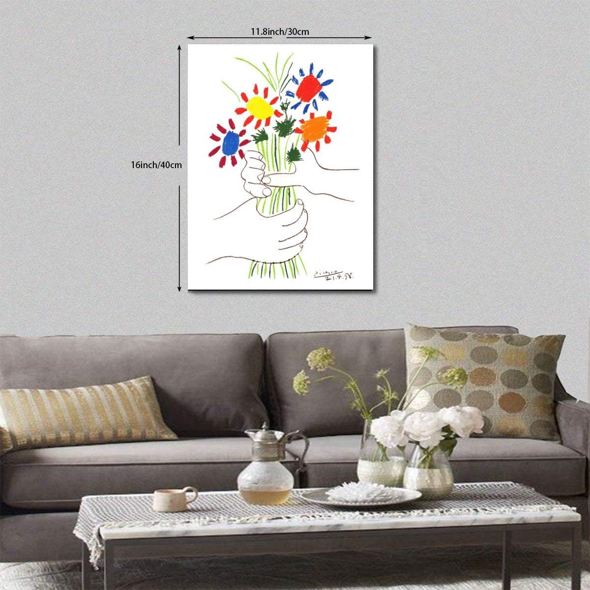 Amazon Co Jp 魅力的な芸術 パブロ ピカソ 花束を持つ手 アートパネル ポスター モダン 北欧 印象派 インテリア キャンバス 雑貨 おしゃれ 30 40cm ホーム キッチン