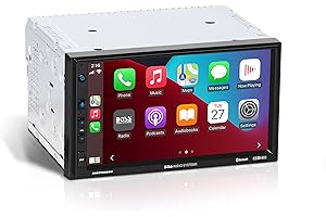 Wireless Fast CarPlay, Android Auto, 7'' Double Din HD LCD Multimedia Car Stereo