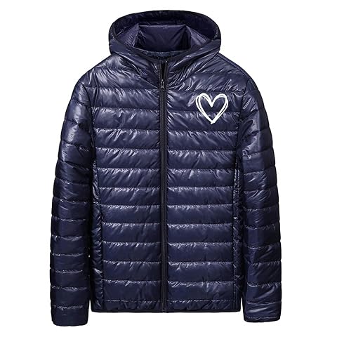 Mens Winter Coats Windproof Long Sleeve Hooded Jackets Casual Full Zip Up Down Hoodie 2025 Trendy Winter Outwear